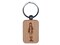 Anime School Girl Student Engraved Wood Rectangle Keychain Tag Charm